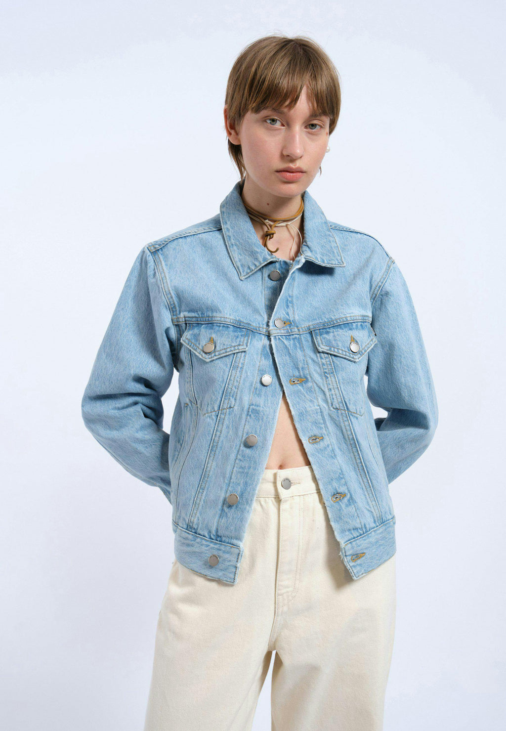 Joey Trucker Jacket - Stream Light Retro