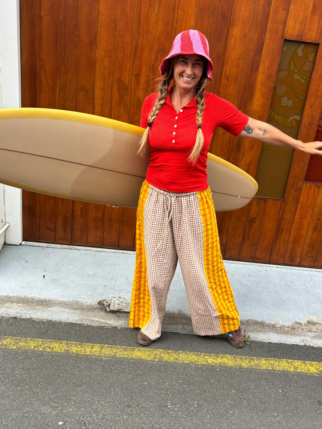 Patchwork Pant in Ginger Gingham