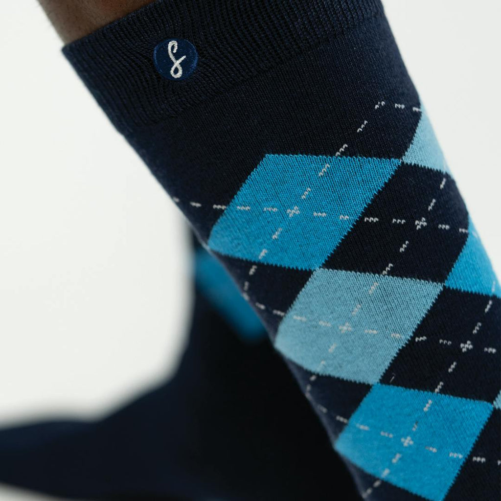 Navy Argyle