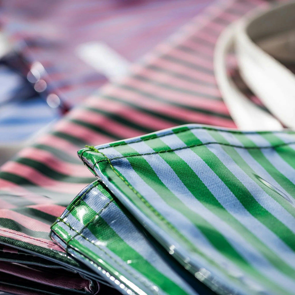 Puebco Covered School Tie Fabric Market Bag / Dark Green x Pink