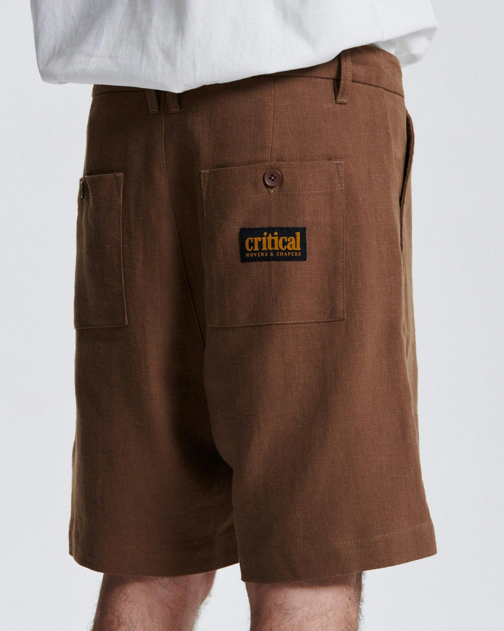 Harro Linen Pleat Short - Tobacco