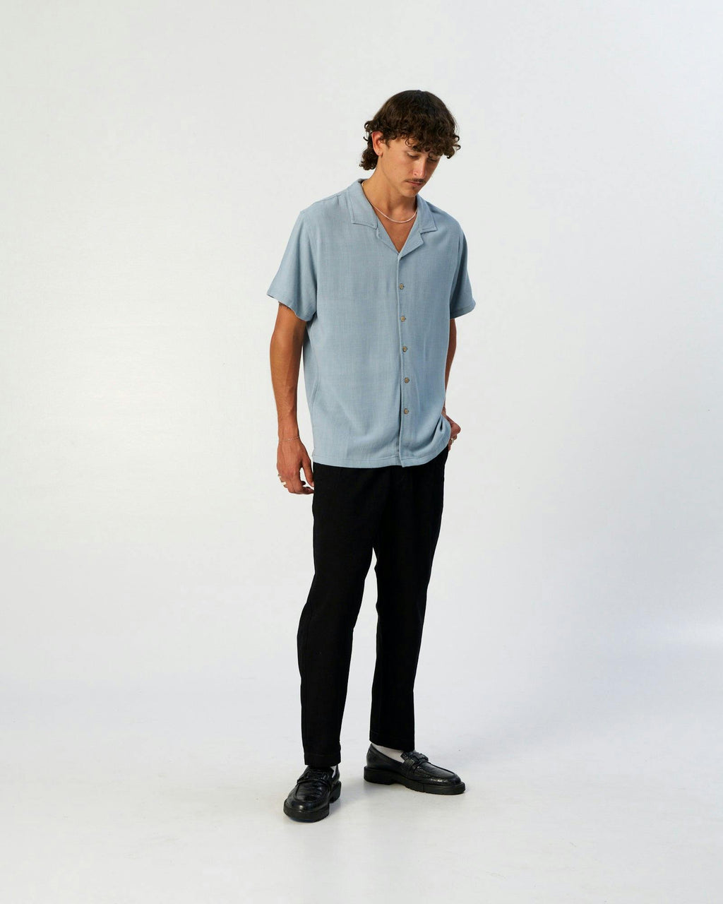 Ernie Resort Shirt - Stone Blue