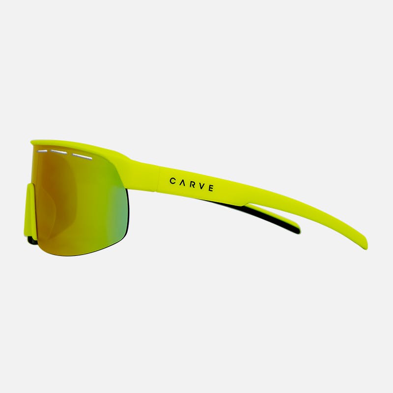 VELOCITY HD - Matte Fluro Yellow Frame, Grey Lens with Red Iridium plus Venting