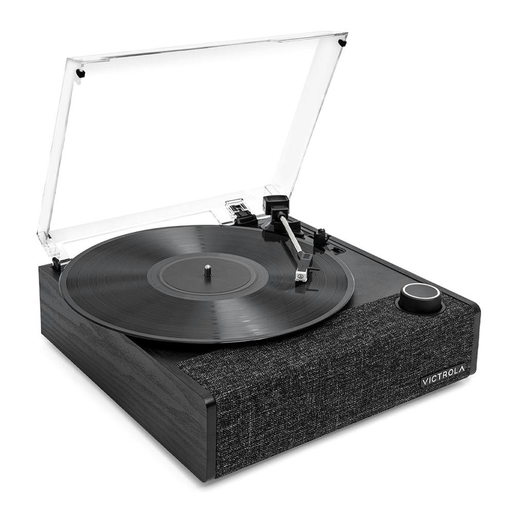 Victrola Eastwood II Turntable - Black + Turntable Stand Bundle - Black