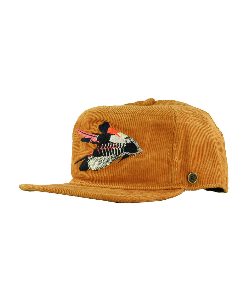 The Stash Cap – Cockatoo Feathers – Mustard Corduroy