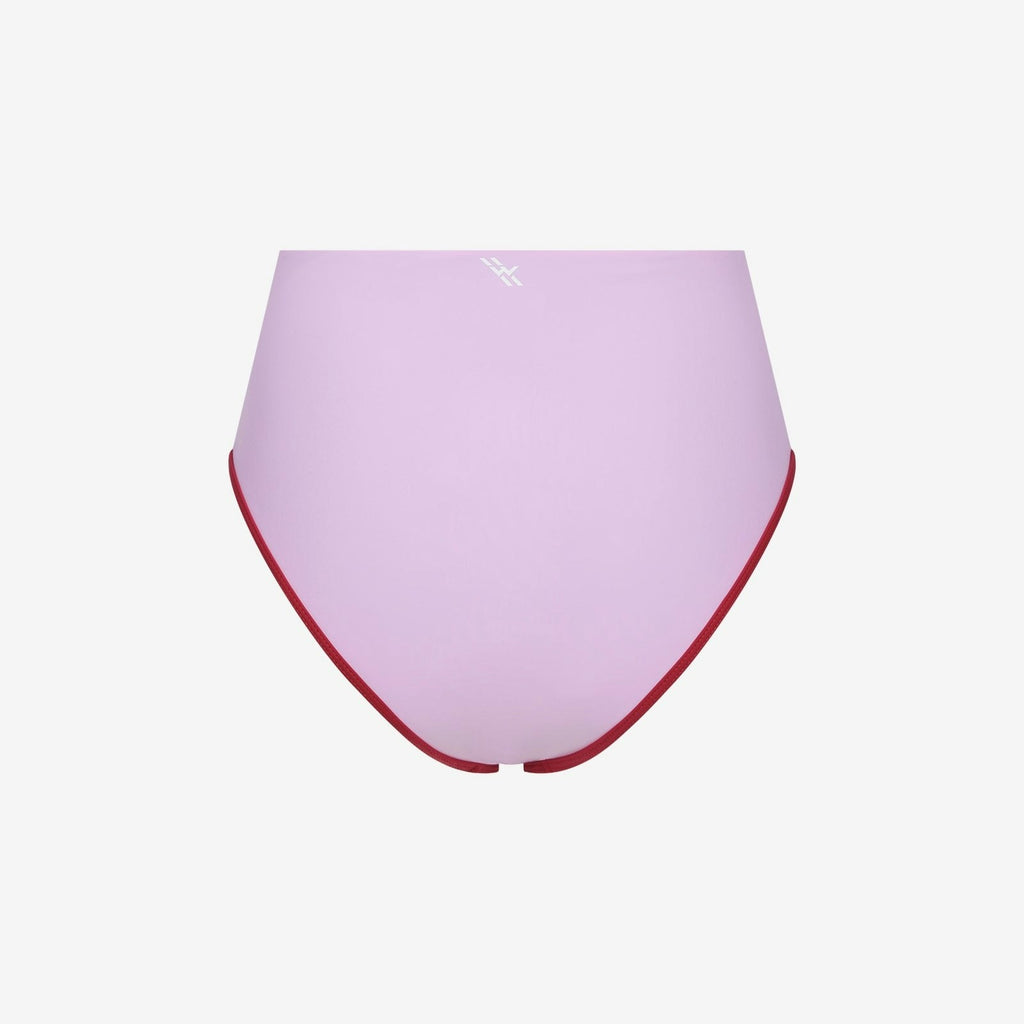Bikini Bottom High Waist ― Lilac / Red