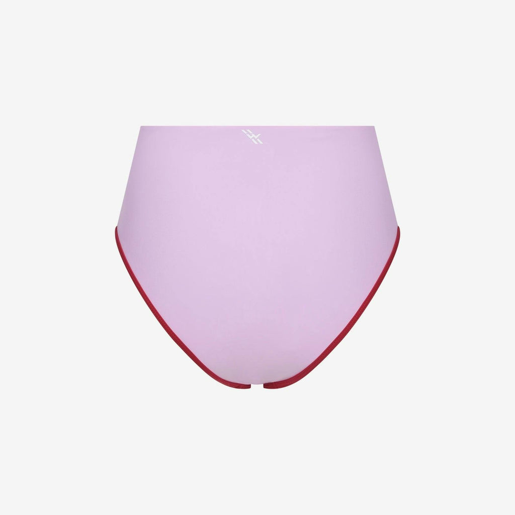 Bikini Bottom High Waist ― Lilac / Red
