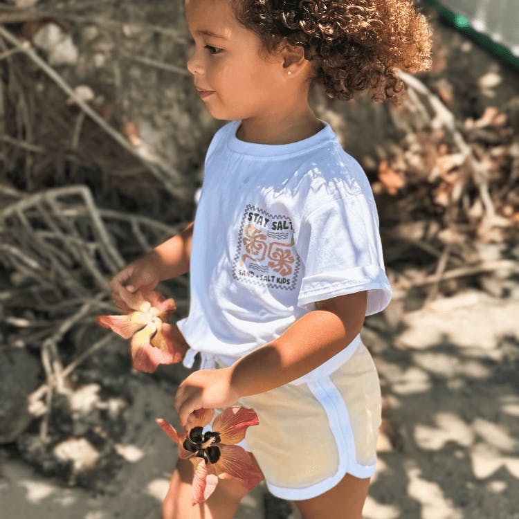 Retro Kids Shorts- Butter