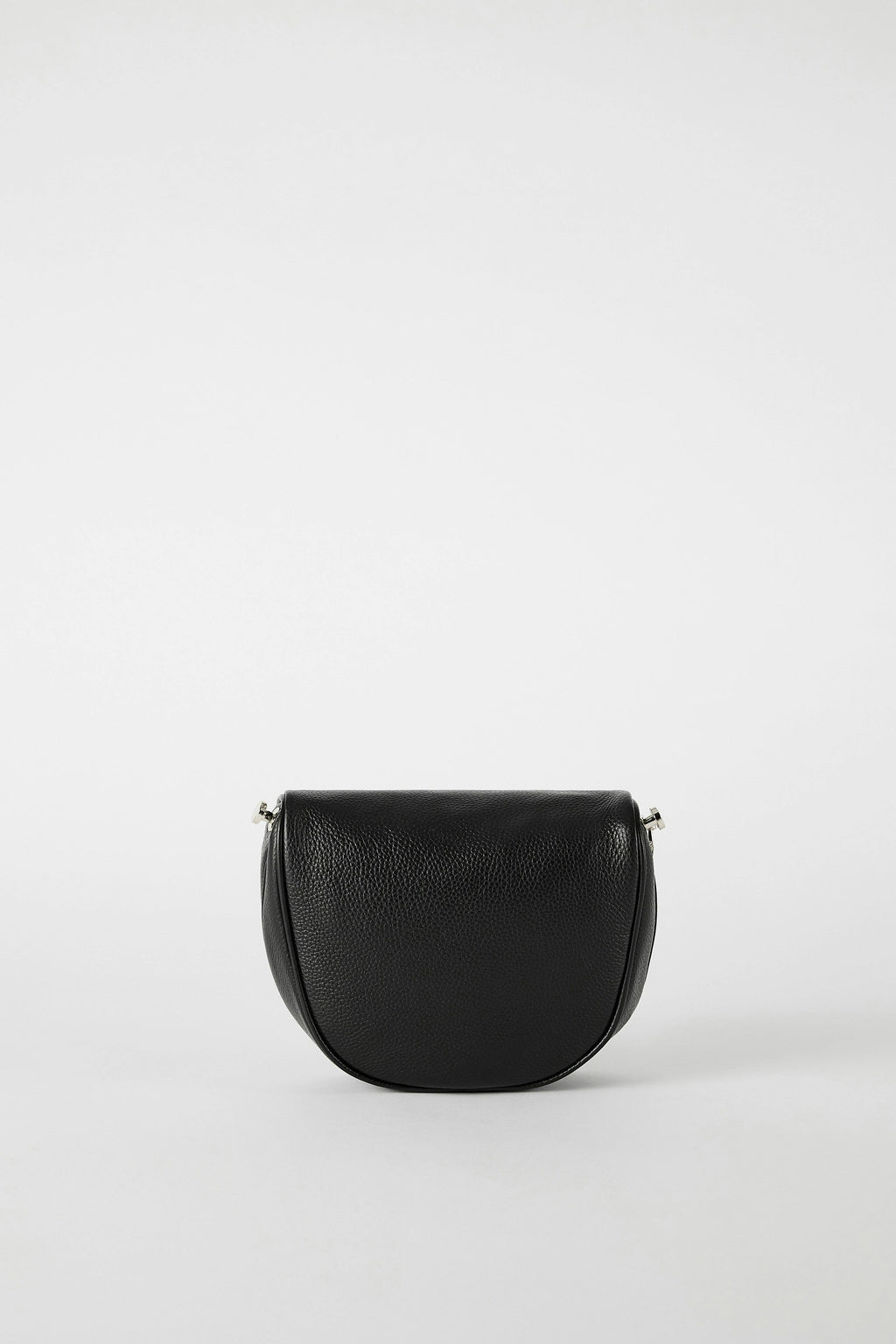 Luxury Leather Bumbag | Black Silver