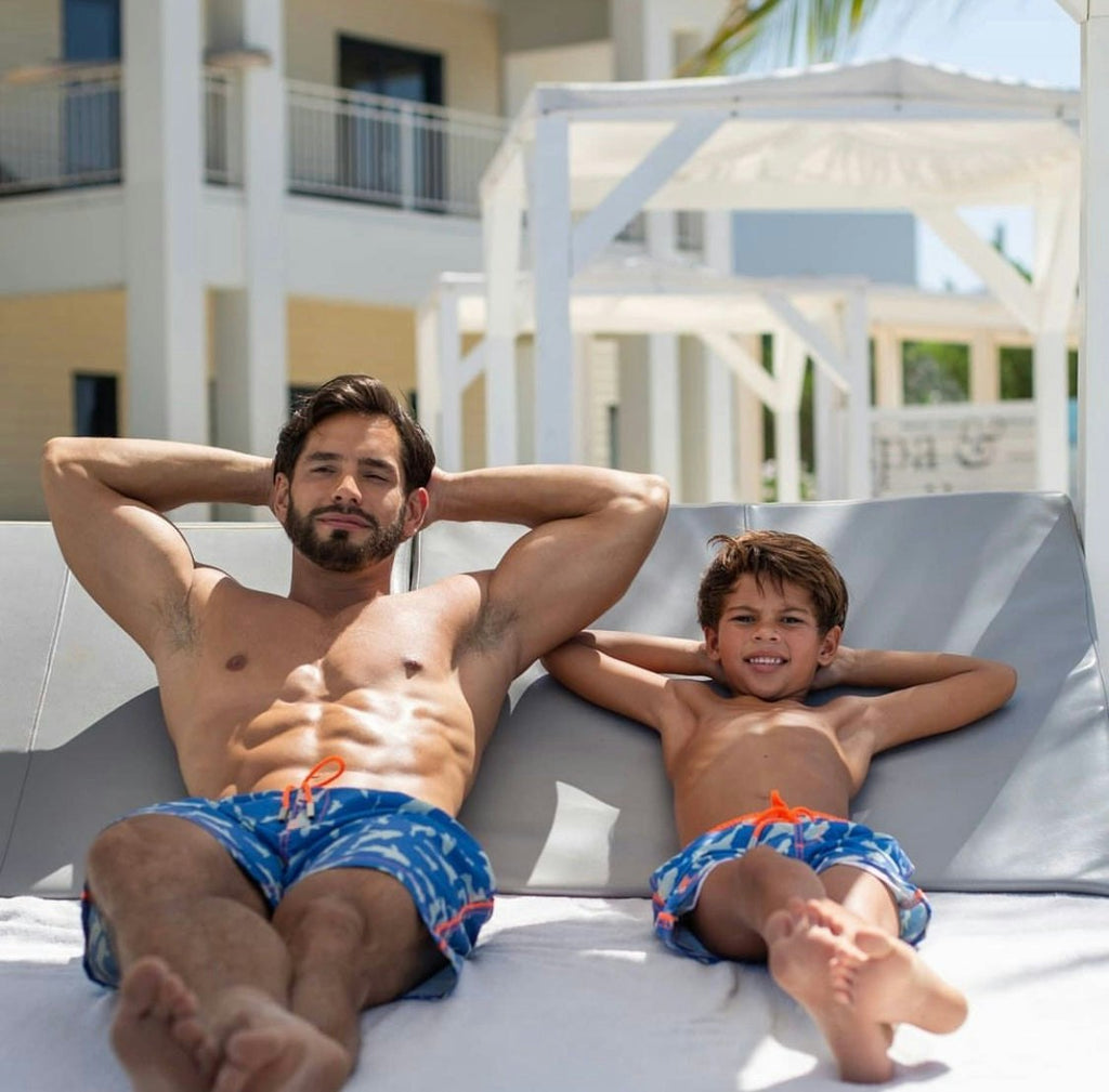 Belize Koi Swim Shorts Cornflower