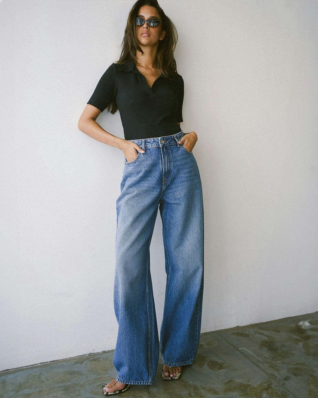 Donna High Relaxed Jeans - Stream Mid Used