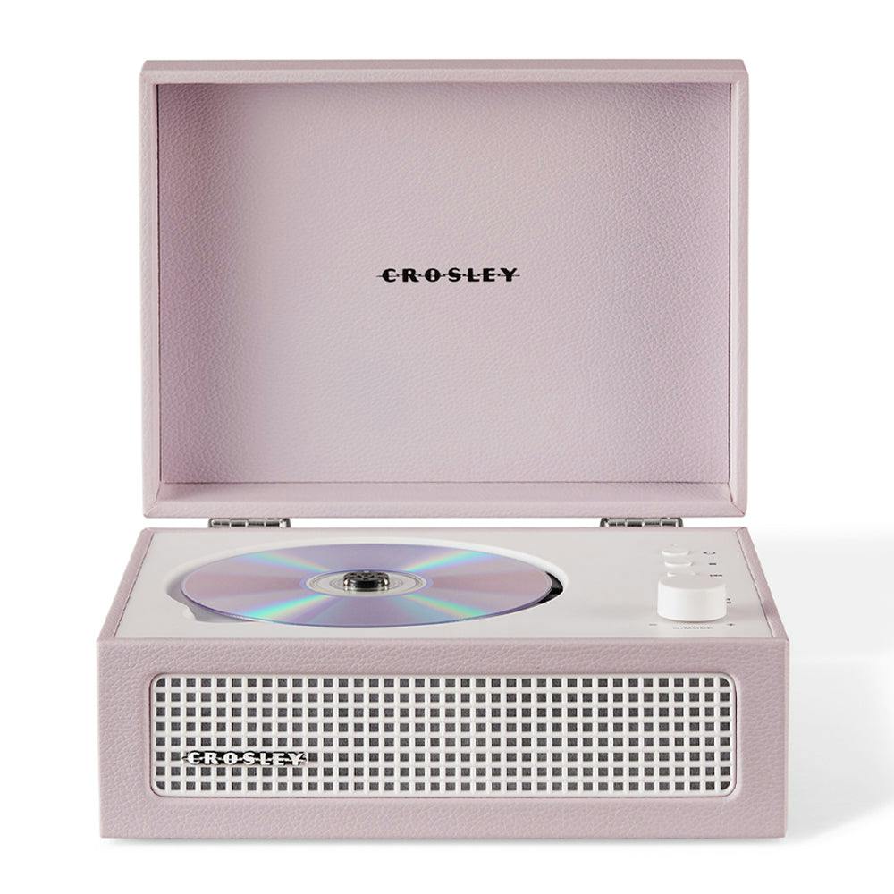 Crosley Voyager Portable Retro CD Player with Stereo Bluetooth Speakers, FM Radio - Amethyst