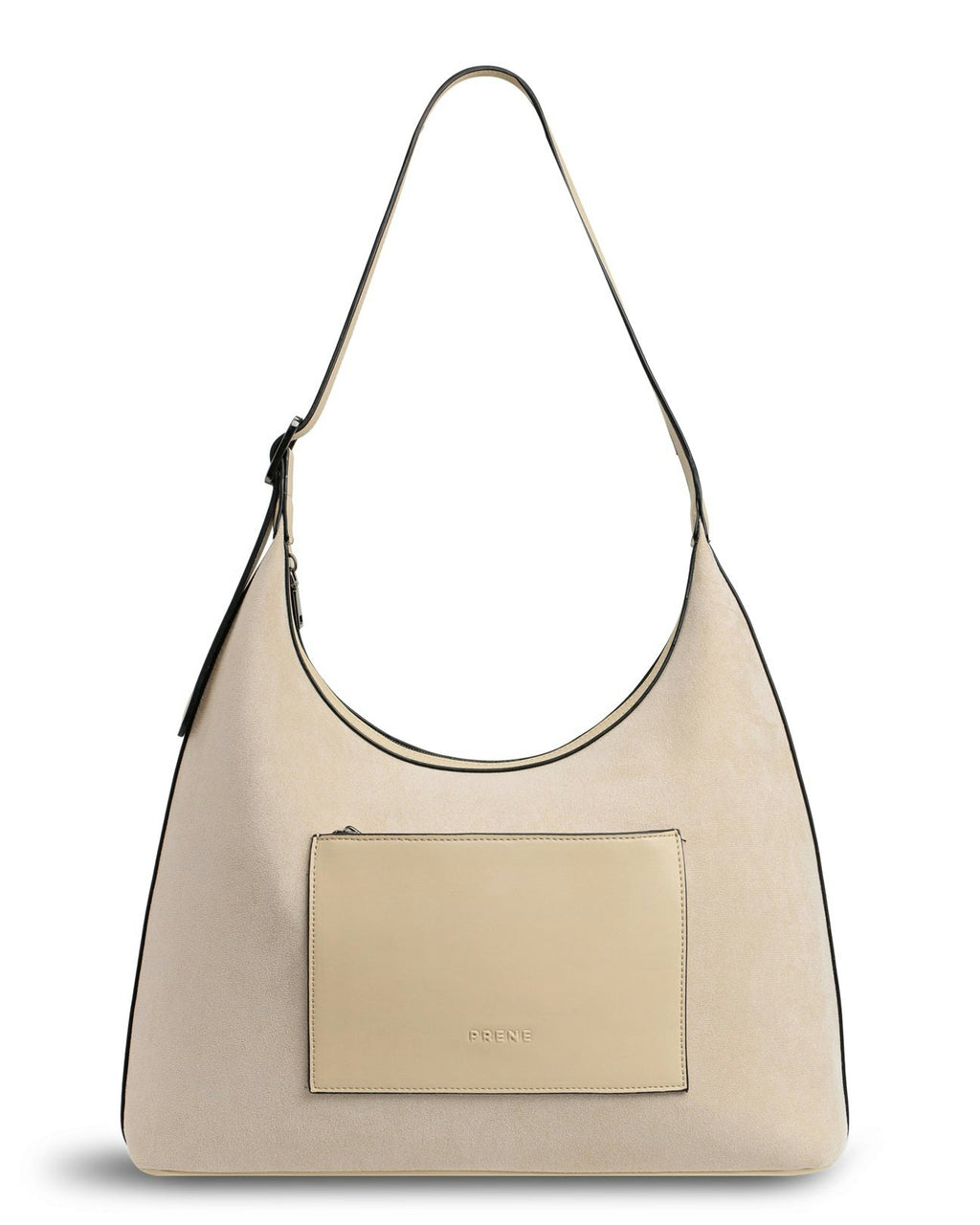 The Paige Bag (BEIGE SUEDE) Neoprene Oversized Shoulder Bag