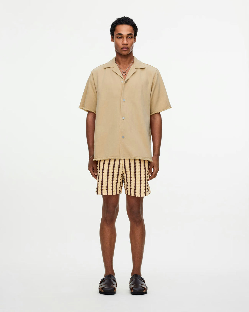 OAS Latte Bodega Cotton Canvas Shirt