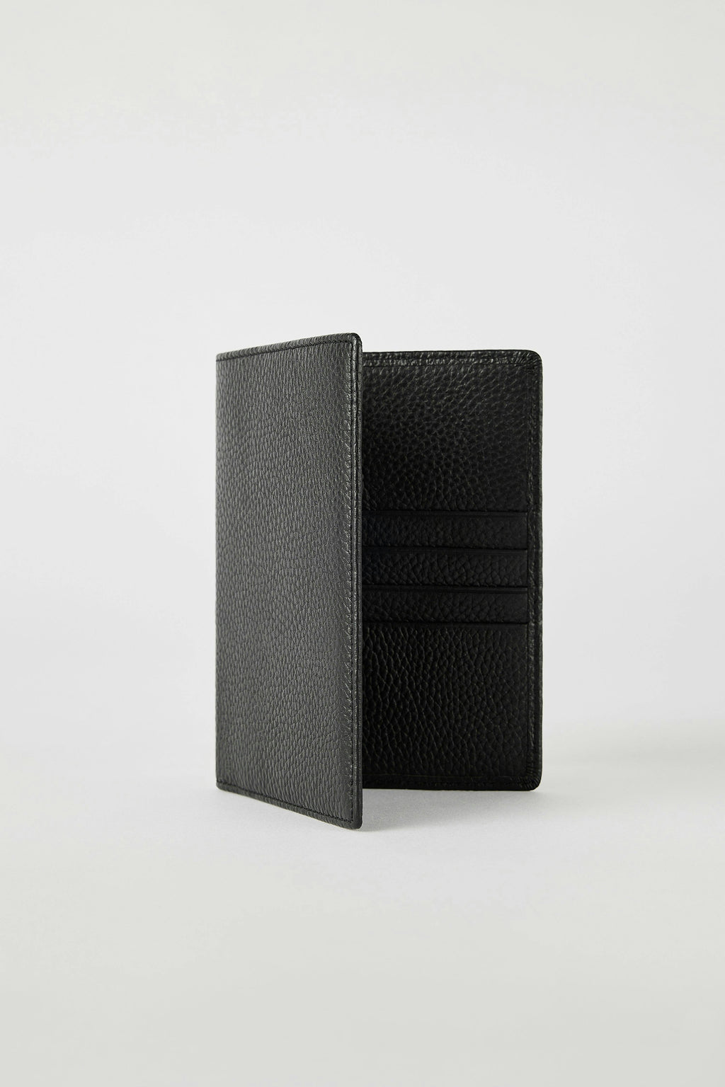 Luxury Leather Passport Wallet | Black