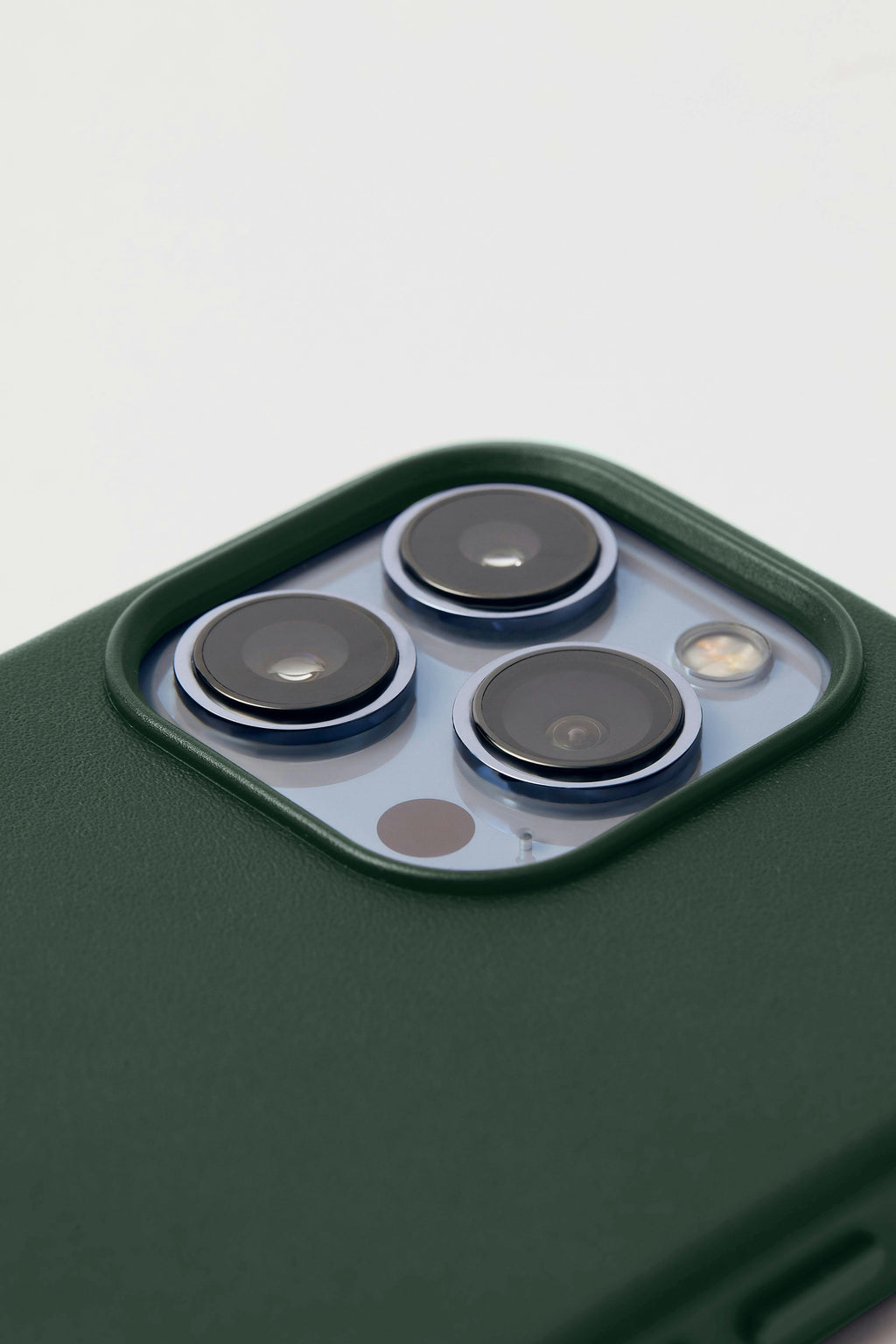 Vegan Leather iPhone 15 Pro Max Case | Forest Green