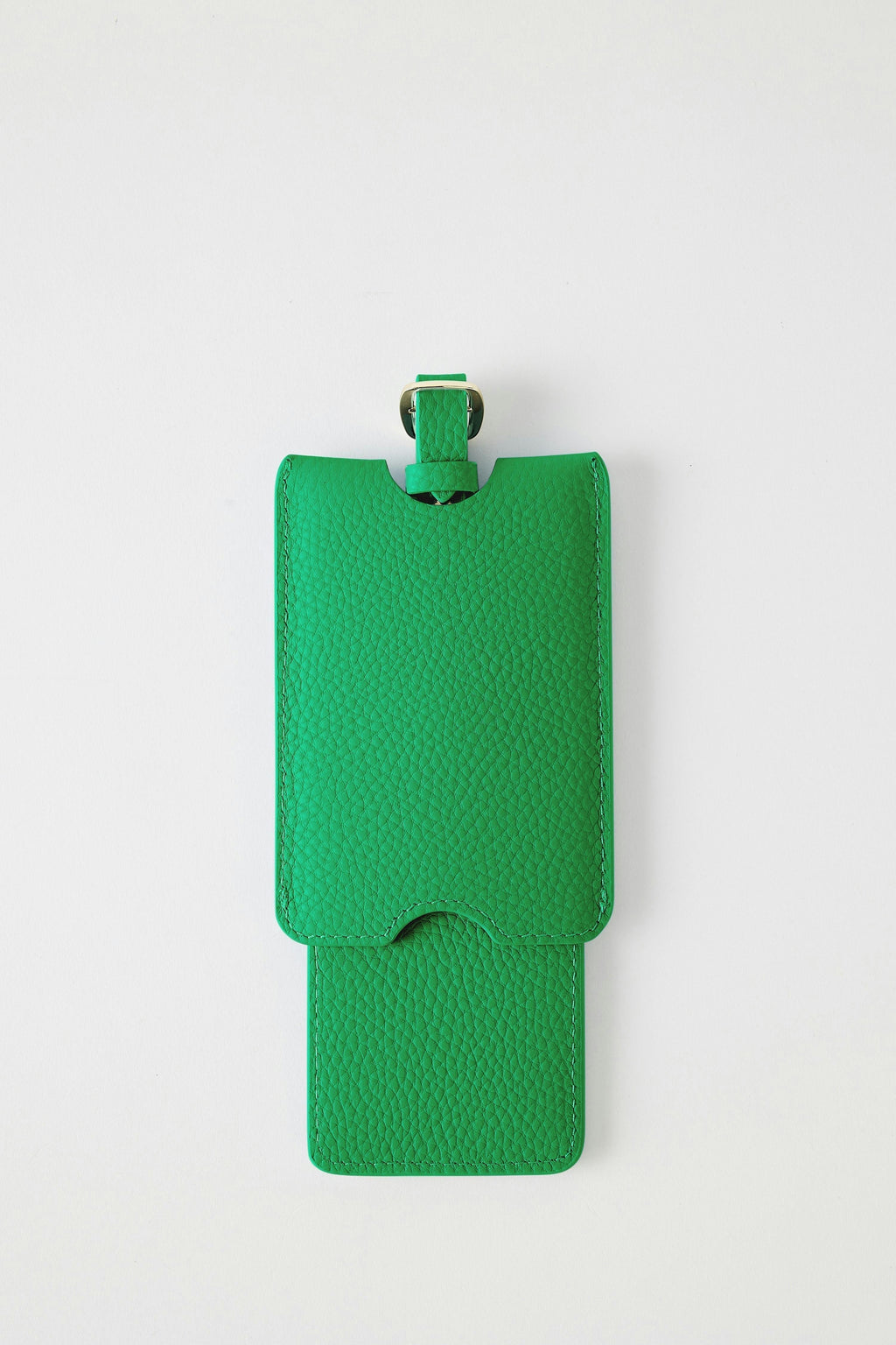 Leather Luggage Tag | Green Gold