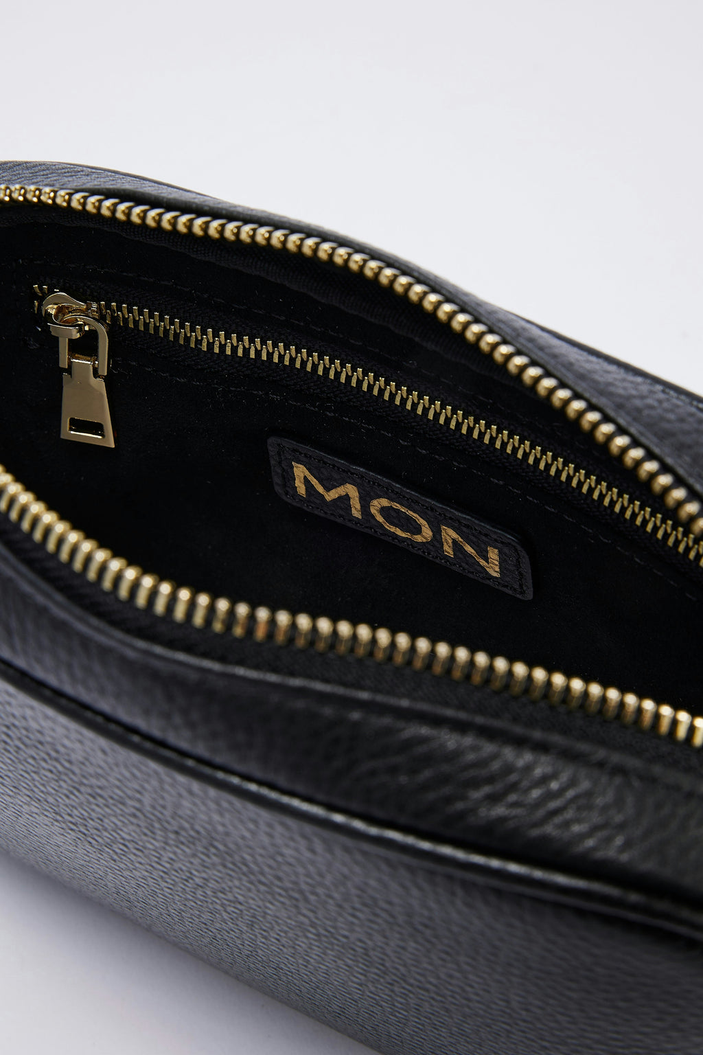 Leather Cross Body Bag | Black Gold