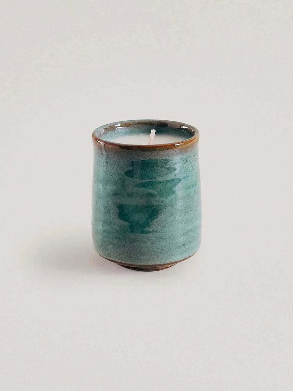 Provider Store Kadoma Japanese Ceramic Candle Green