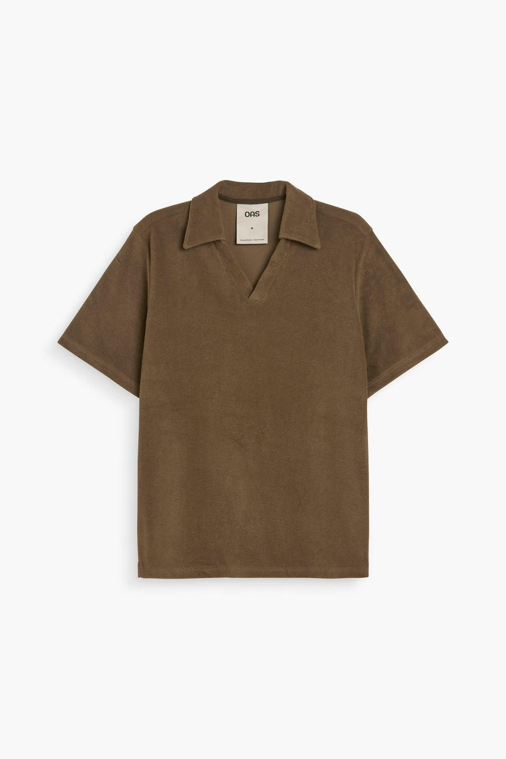 OAS Serif Terry Polo Shirt in Brown
