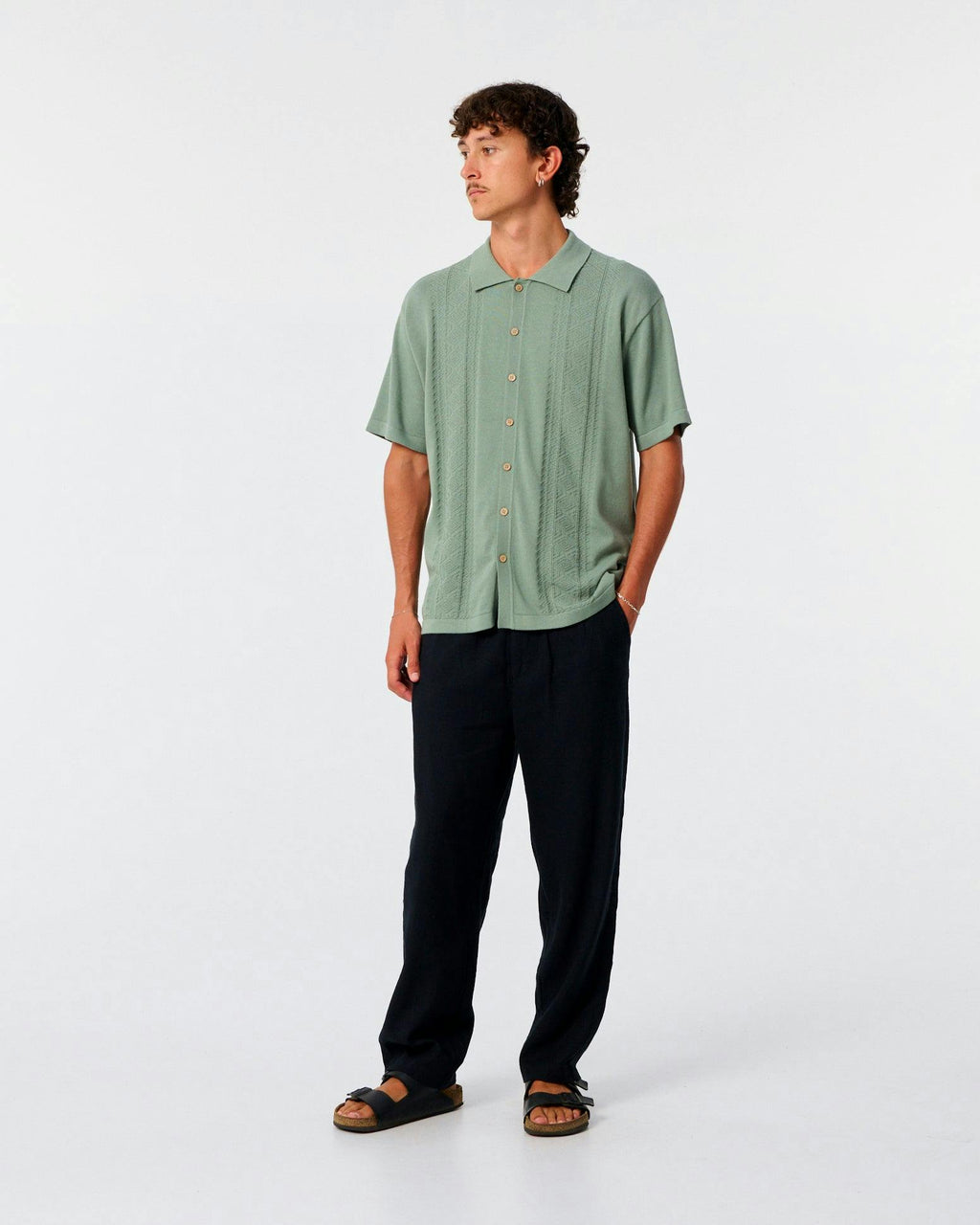 Trader Knit Shirt - Dusty Green