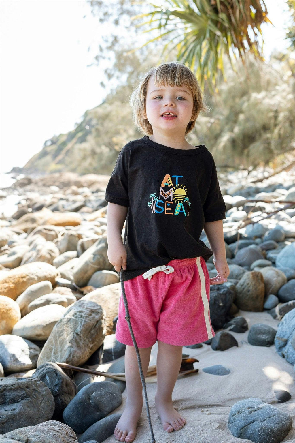 Mini Terry Towelling Shorts Strawberry