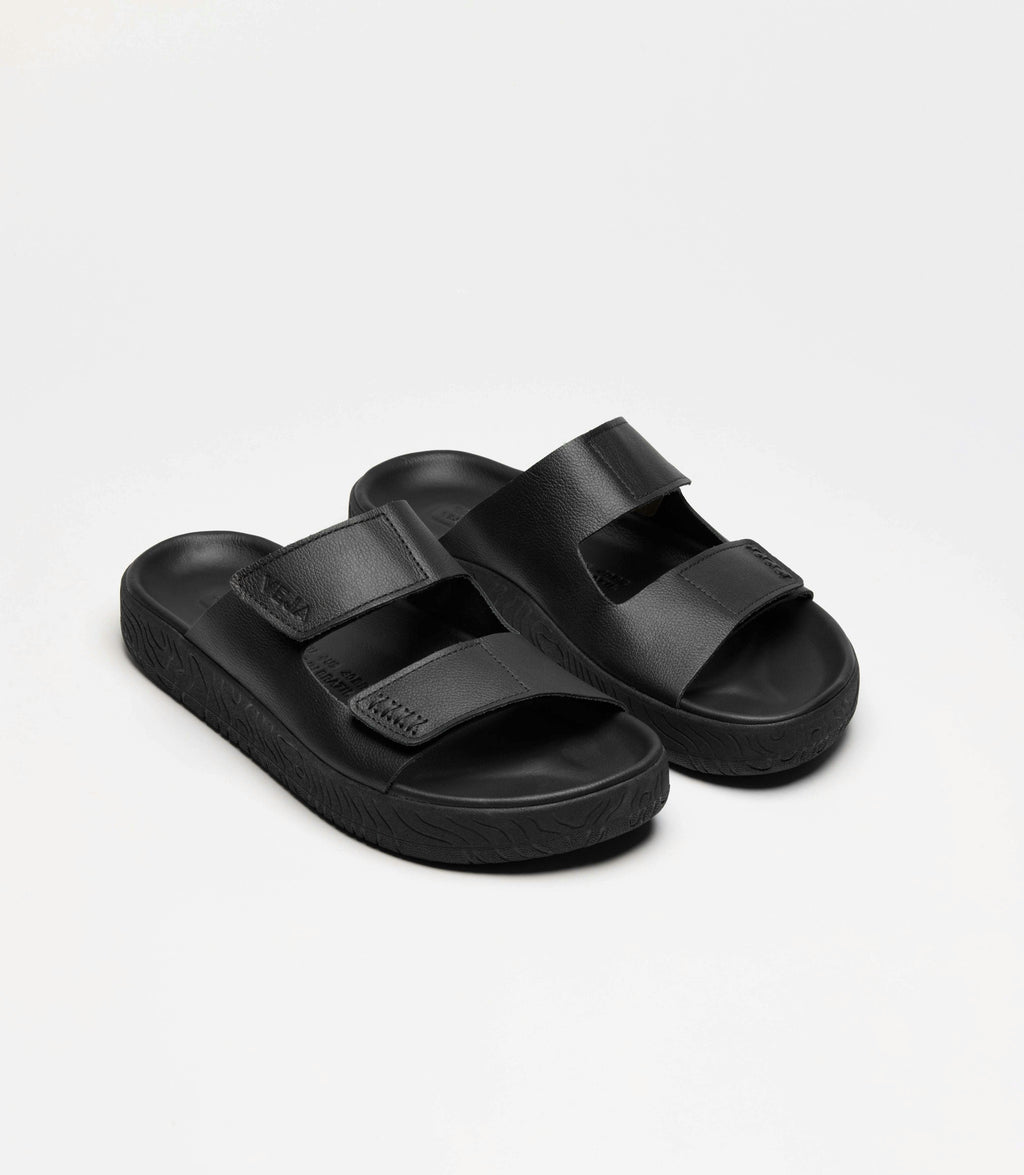 VEJA Etna Leather Sandal in Black