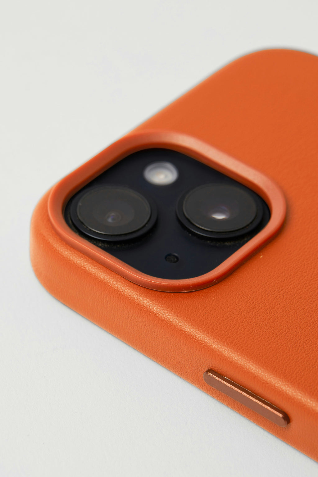 Vegan Leather iPhone 14 Case | Orange