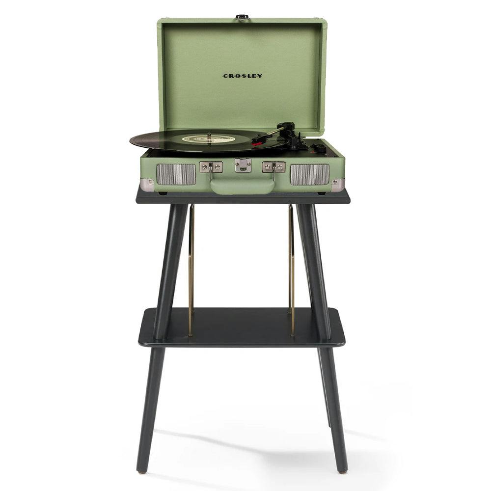 Crosley Cruiser Bluetooth Portable Turntable - Mint + Crosley Entertainment Stand Bundle