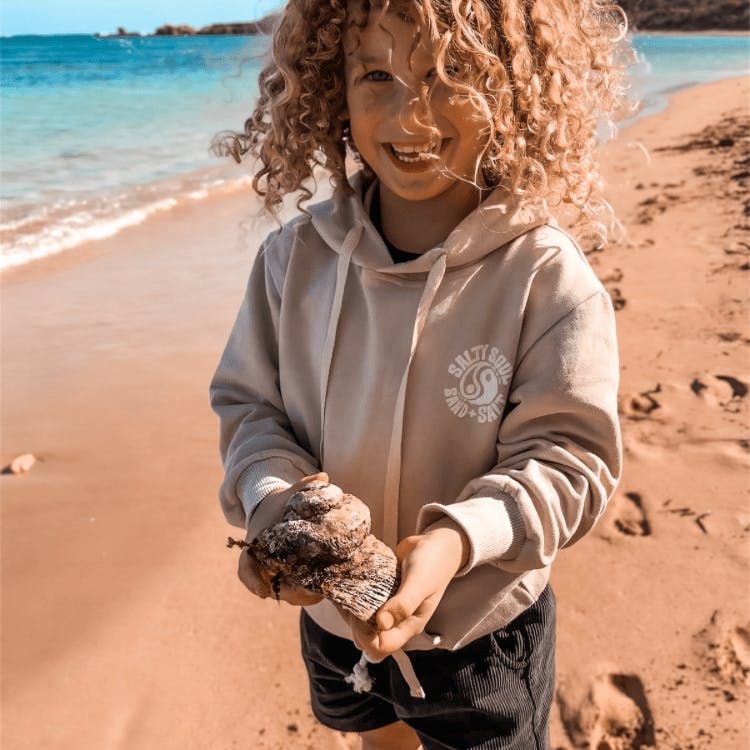 Sand Beige Hooded Jumper – Salty Soul