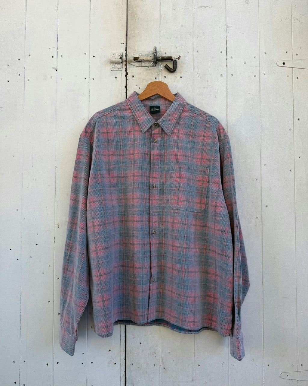 Cabin Shirt Pink Cord Plaid