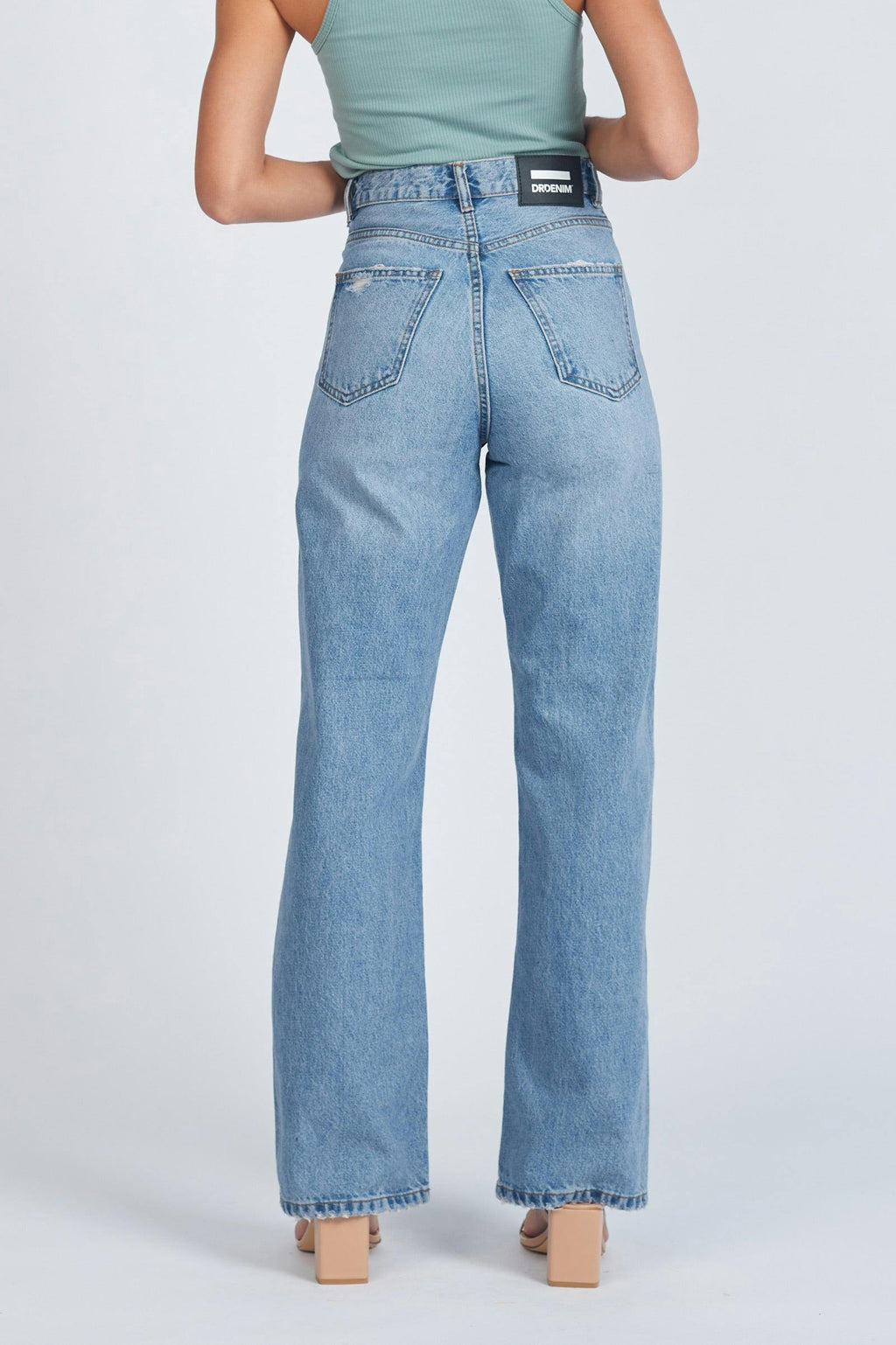 Echo High Straight Jeans - Blue Jay