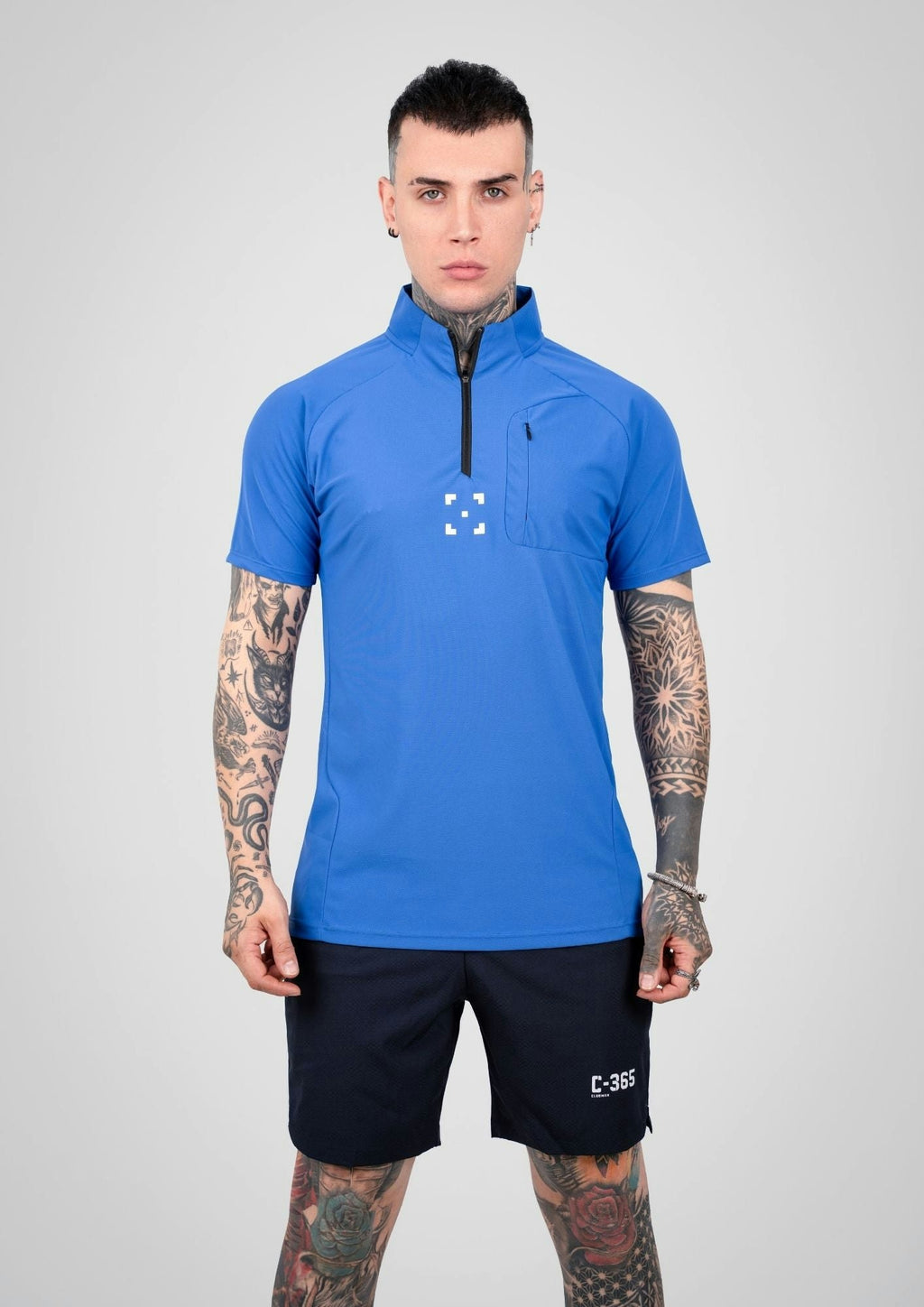 C-365 Strike Zip Tee (Model 825321) - Blue