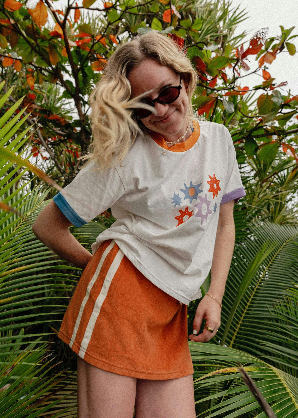 Sporty Terry Skirt in Rust