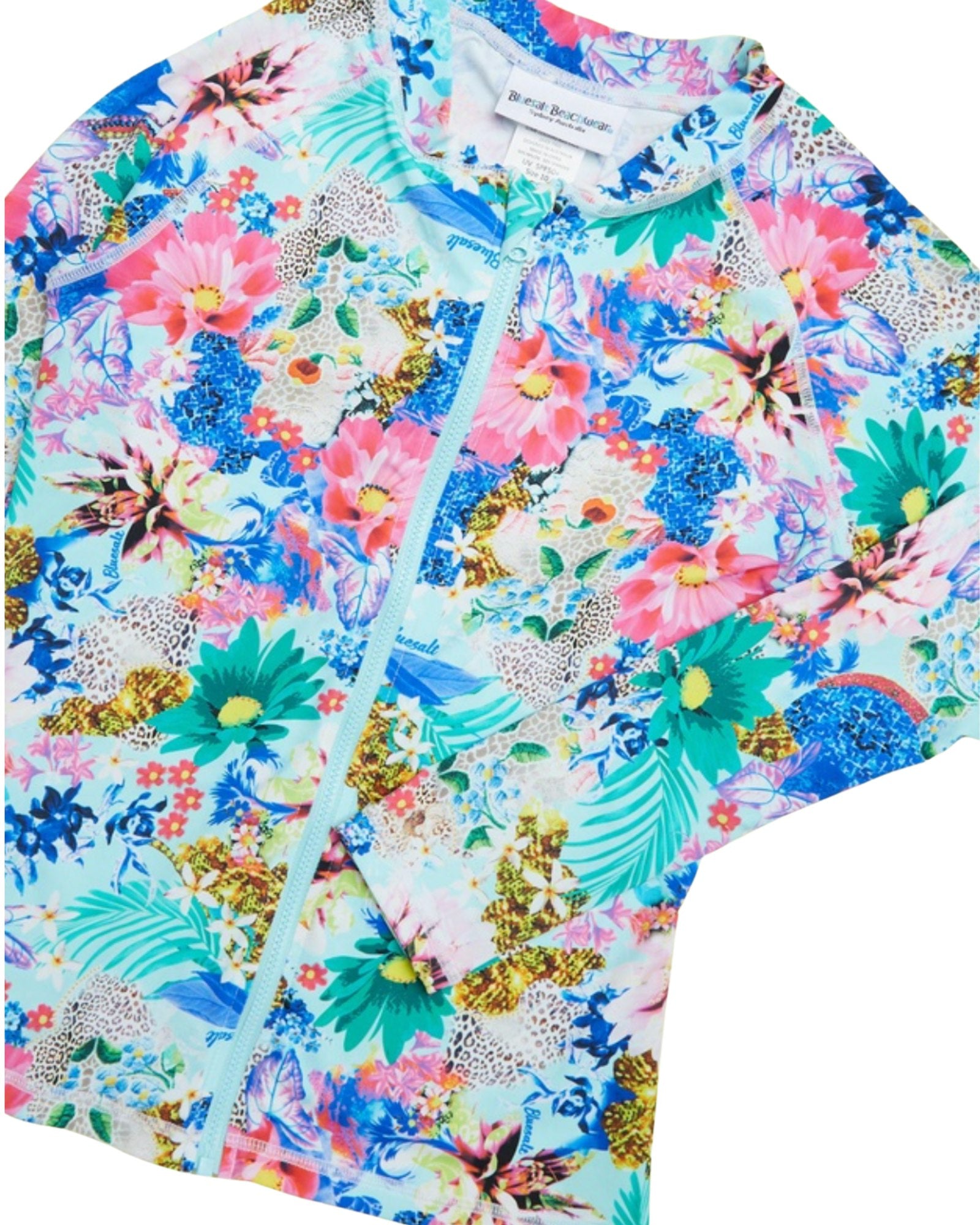 Girls Bikini and Rash Top Set - Glamour Animal Print