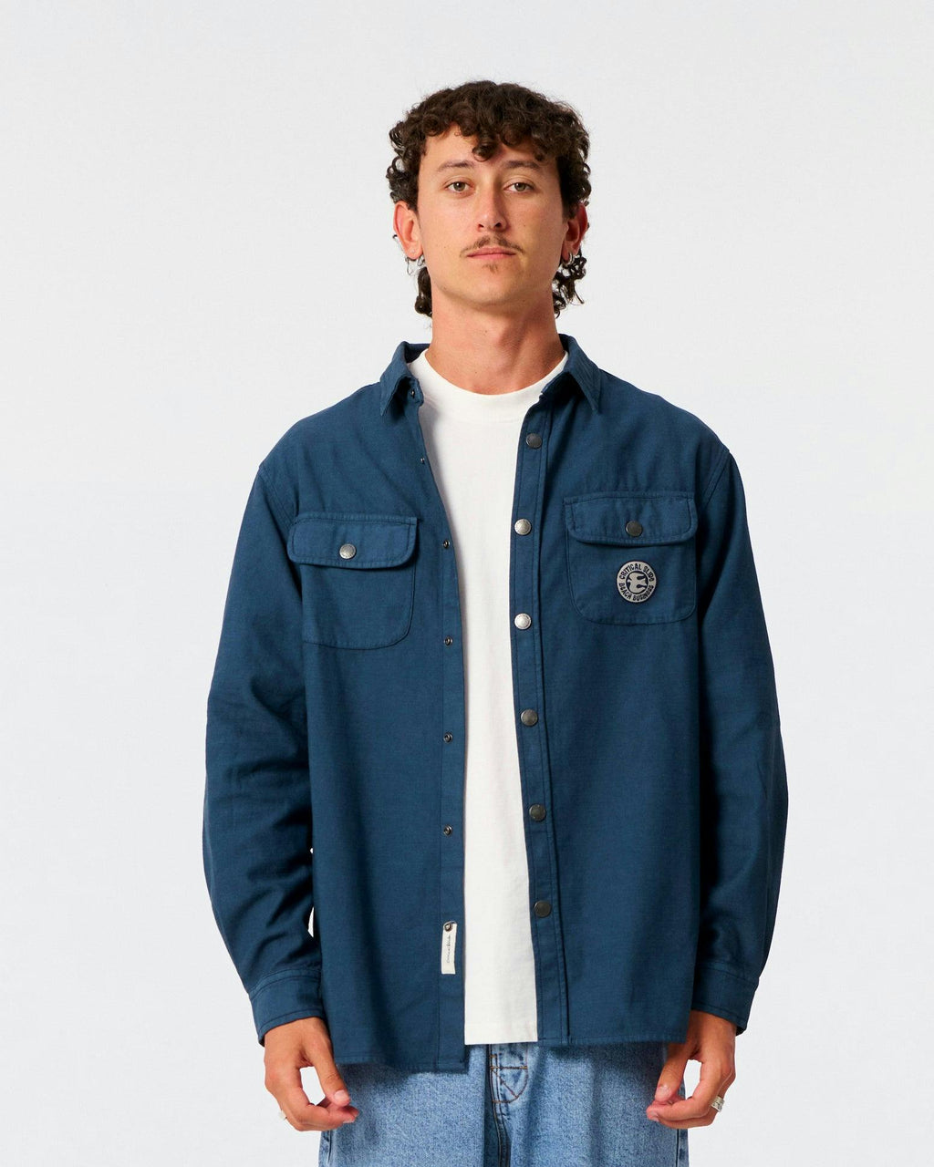 Sun Cured Overshirt - Worker Blue