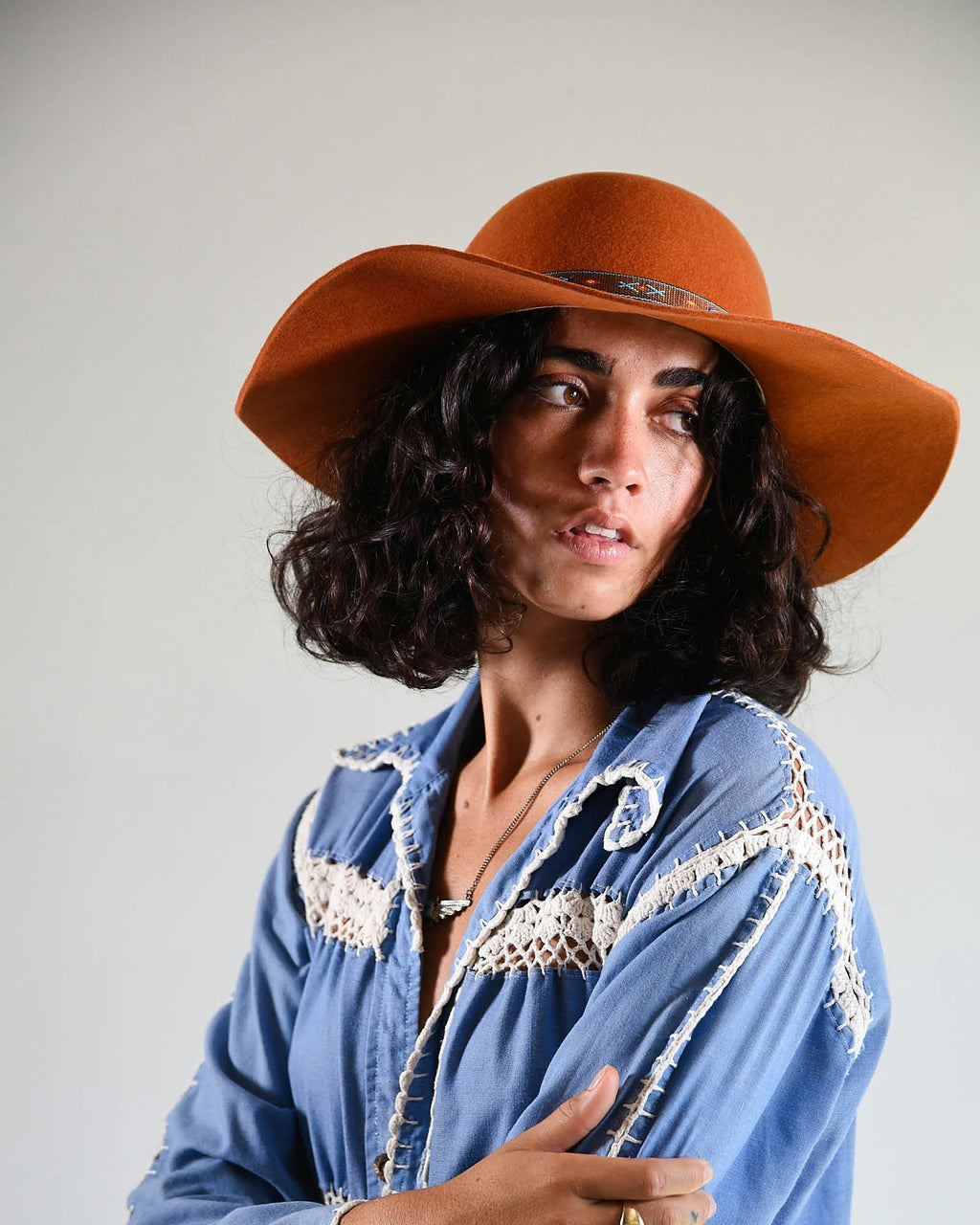 The Little Hippie Floppy Felt Hat – Rusty Orange