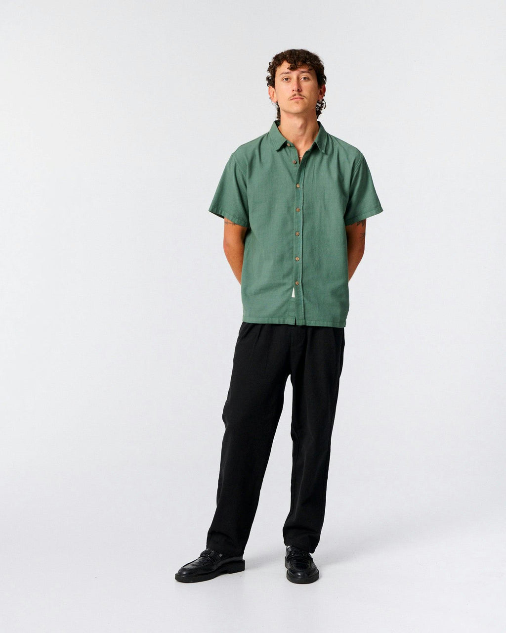 Lamrock Linen Shirt - Dusty Green