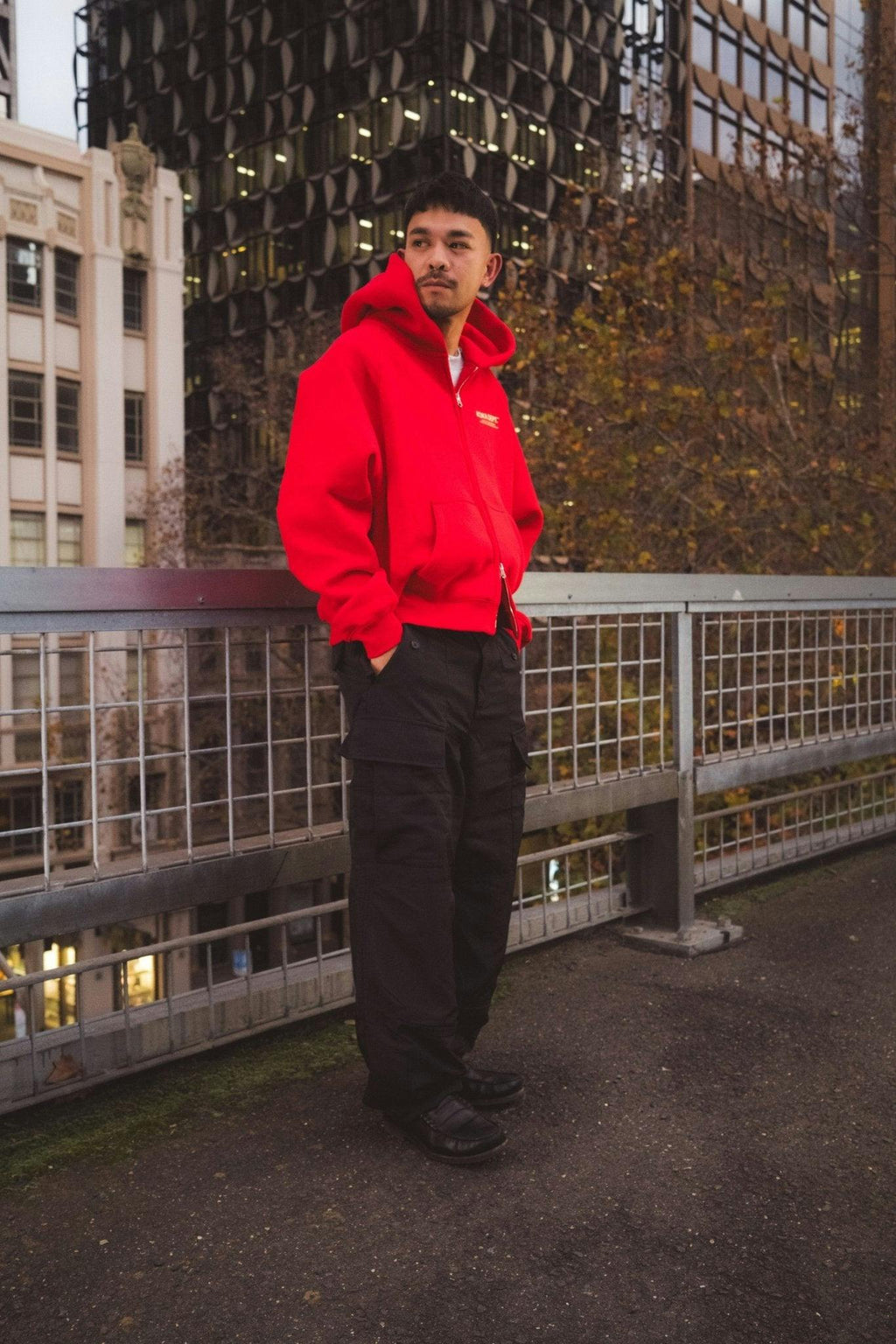 Core Zip Up Hoodie - Tonal Red
