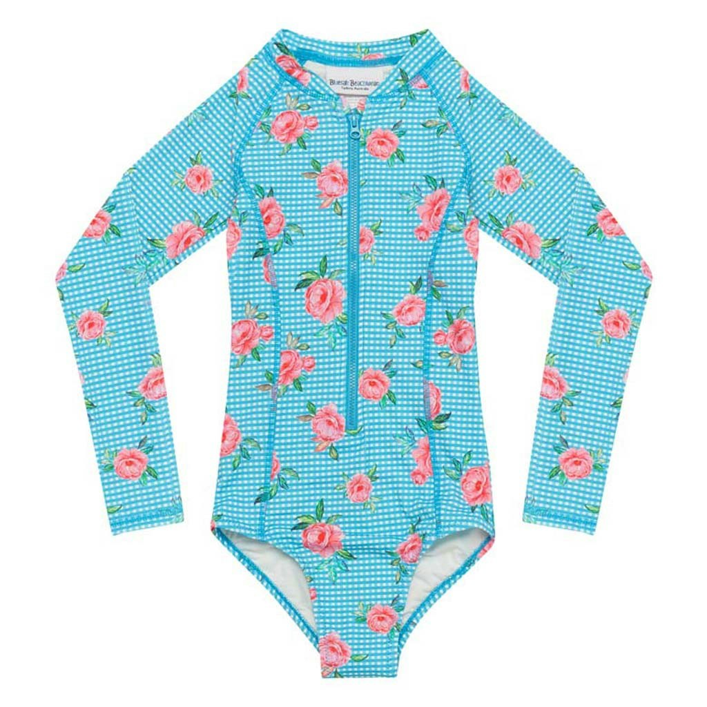 Long sleeve surf swimsuit - Vacation Time print