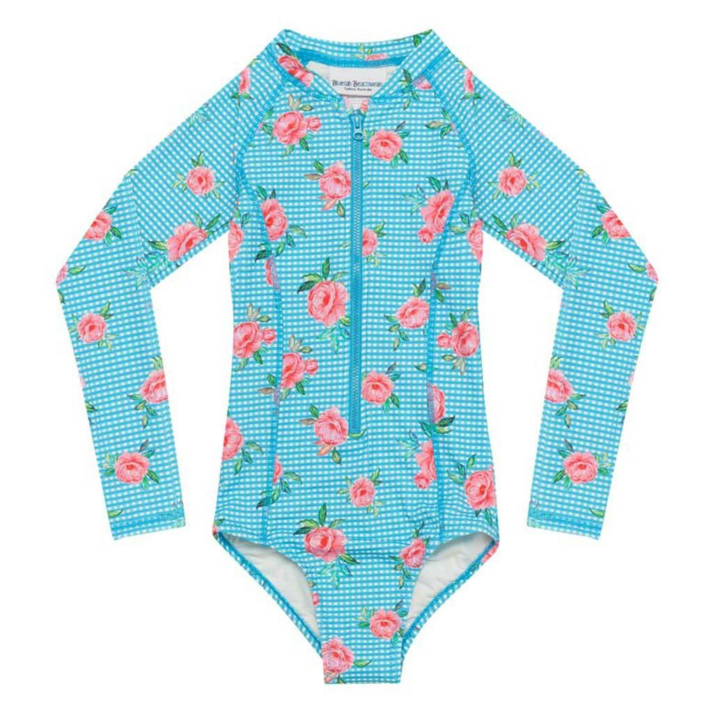 Long sleeve surf swimsuit - Vacation Time print