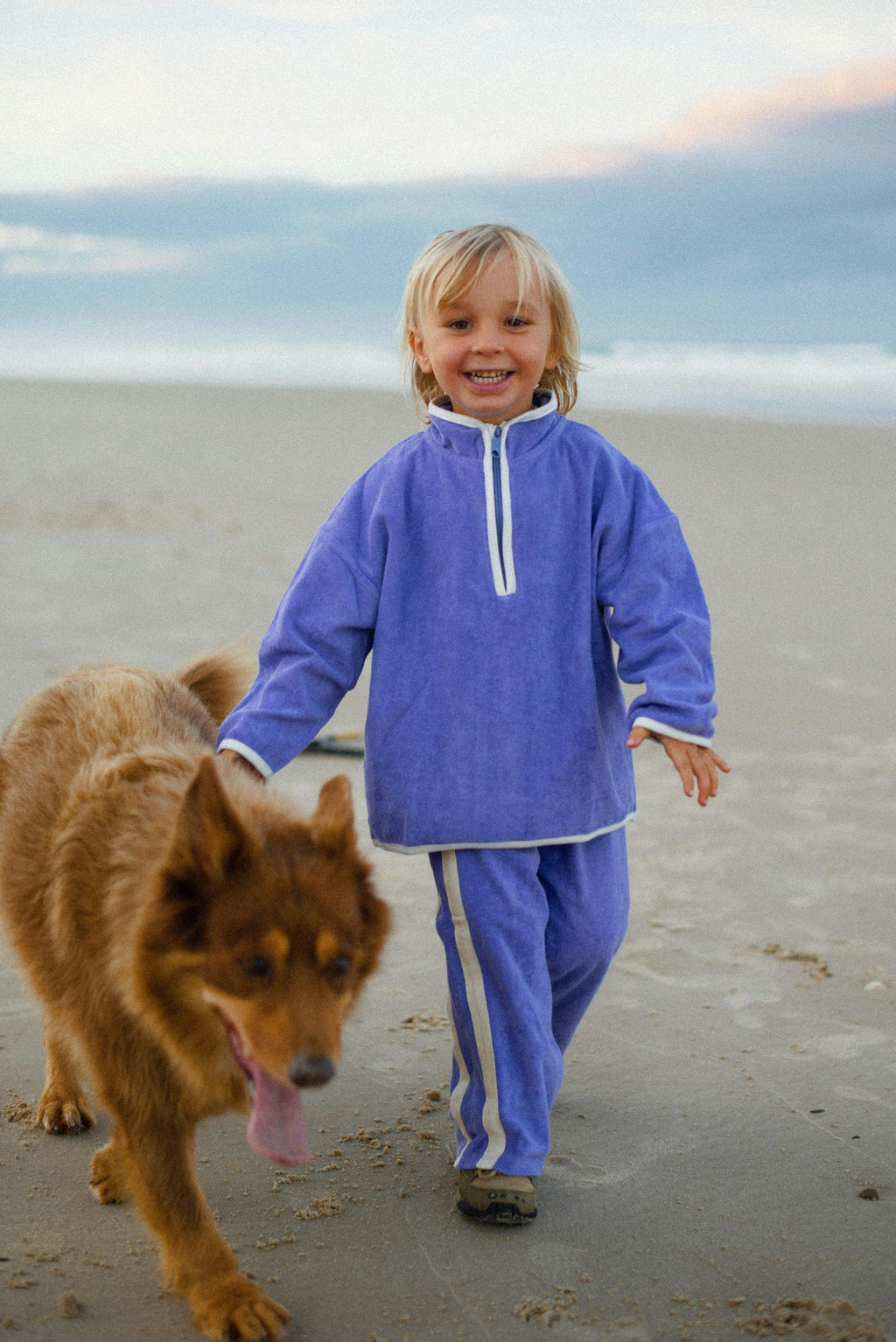 Mini Terry Jumper Zip in Lavender