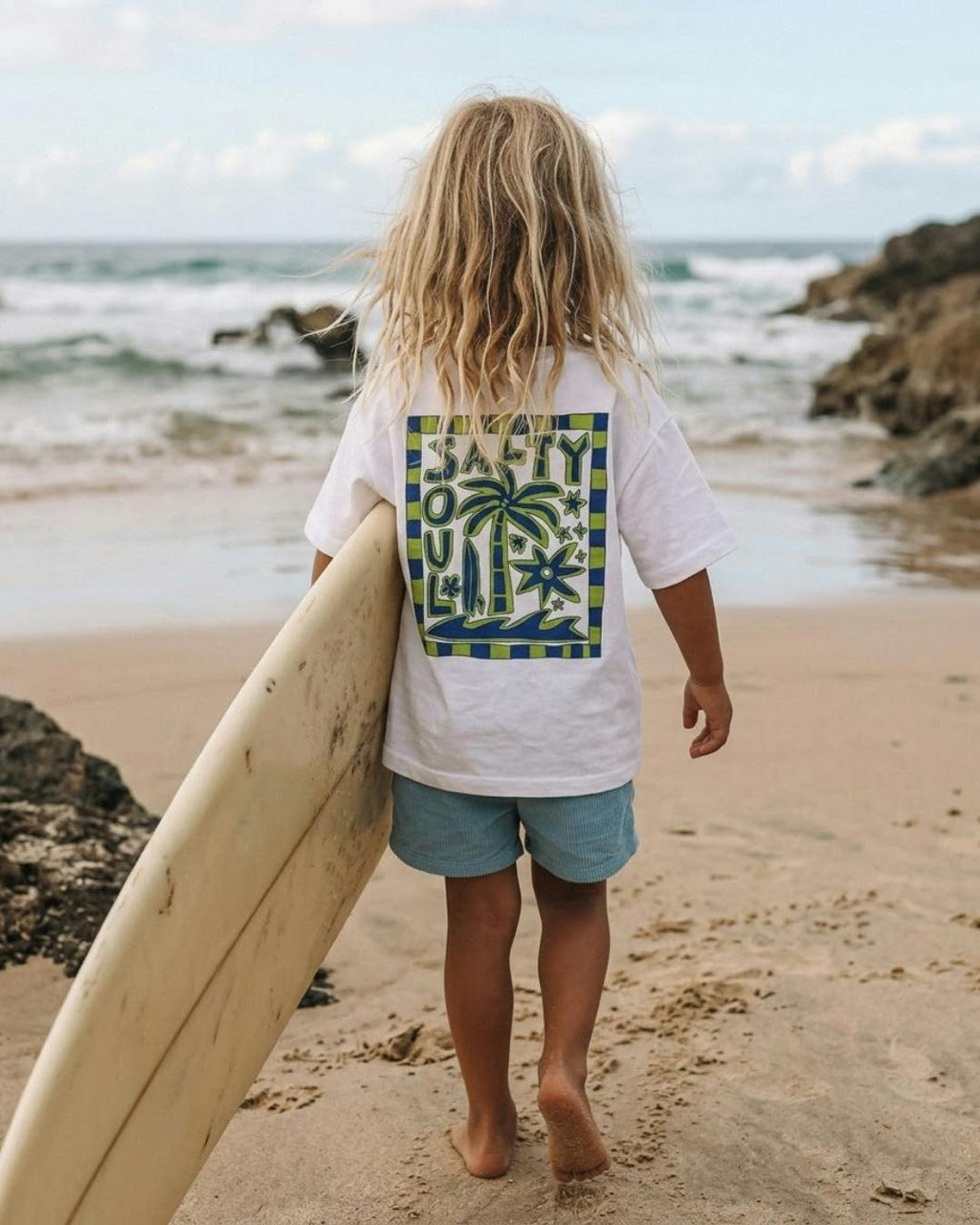 Salty Soul Kids White Tshirt