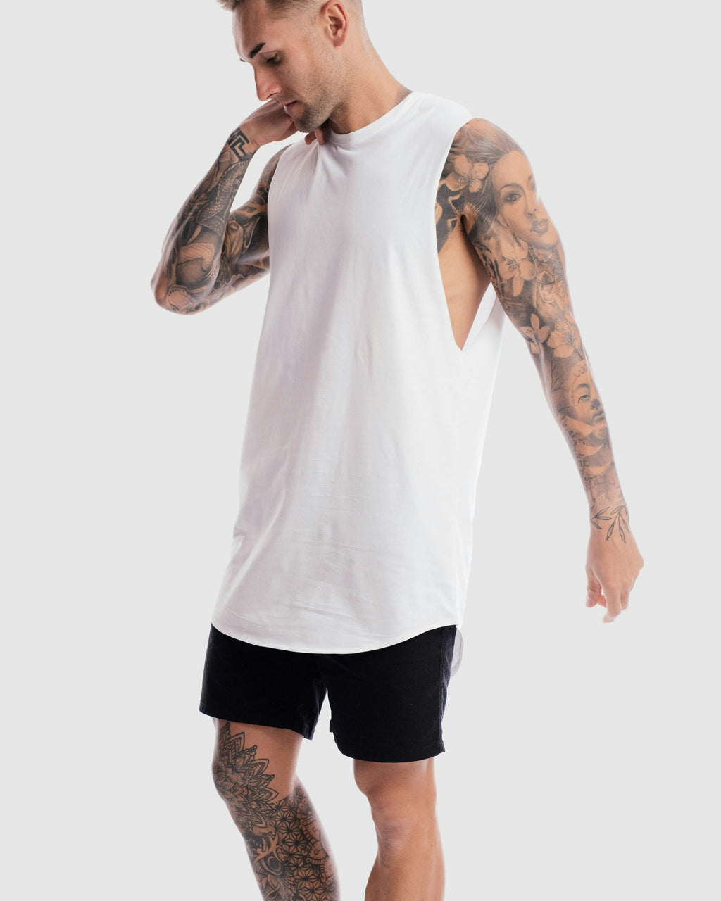 Absent Curved Hem Tank