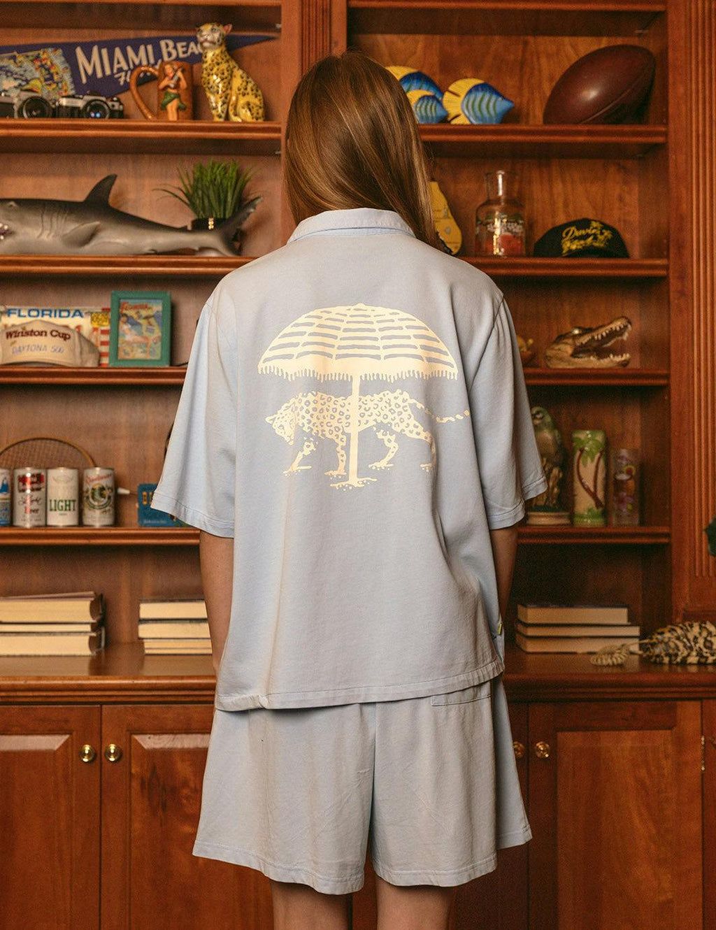 Relax Cotton Crop Buttonup - Blue