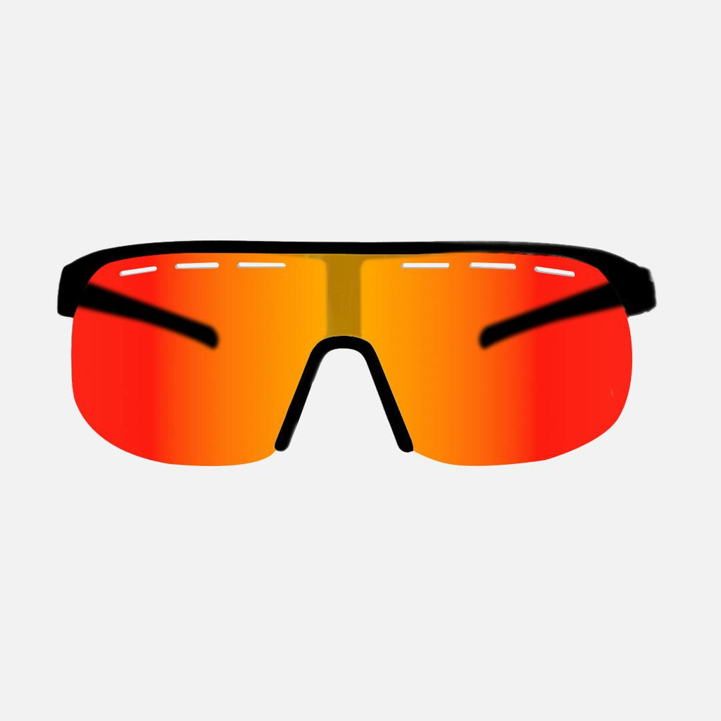 Velocity - Matte Black Frame, Grey Lens with Red Iridium plus Venting