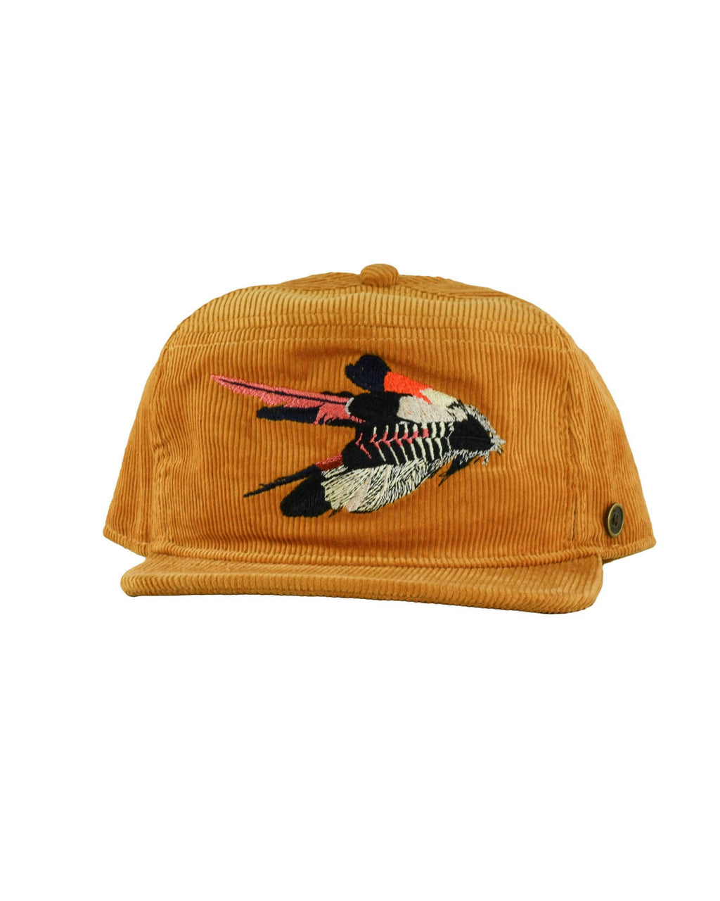 The Stash Cap – Cockatoo Feathers – Mustard Corduroy