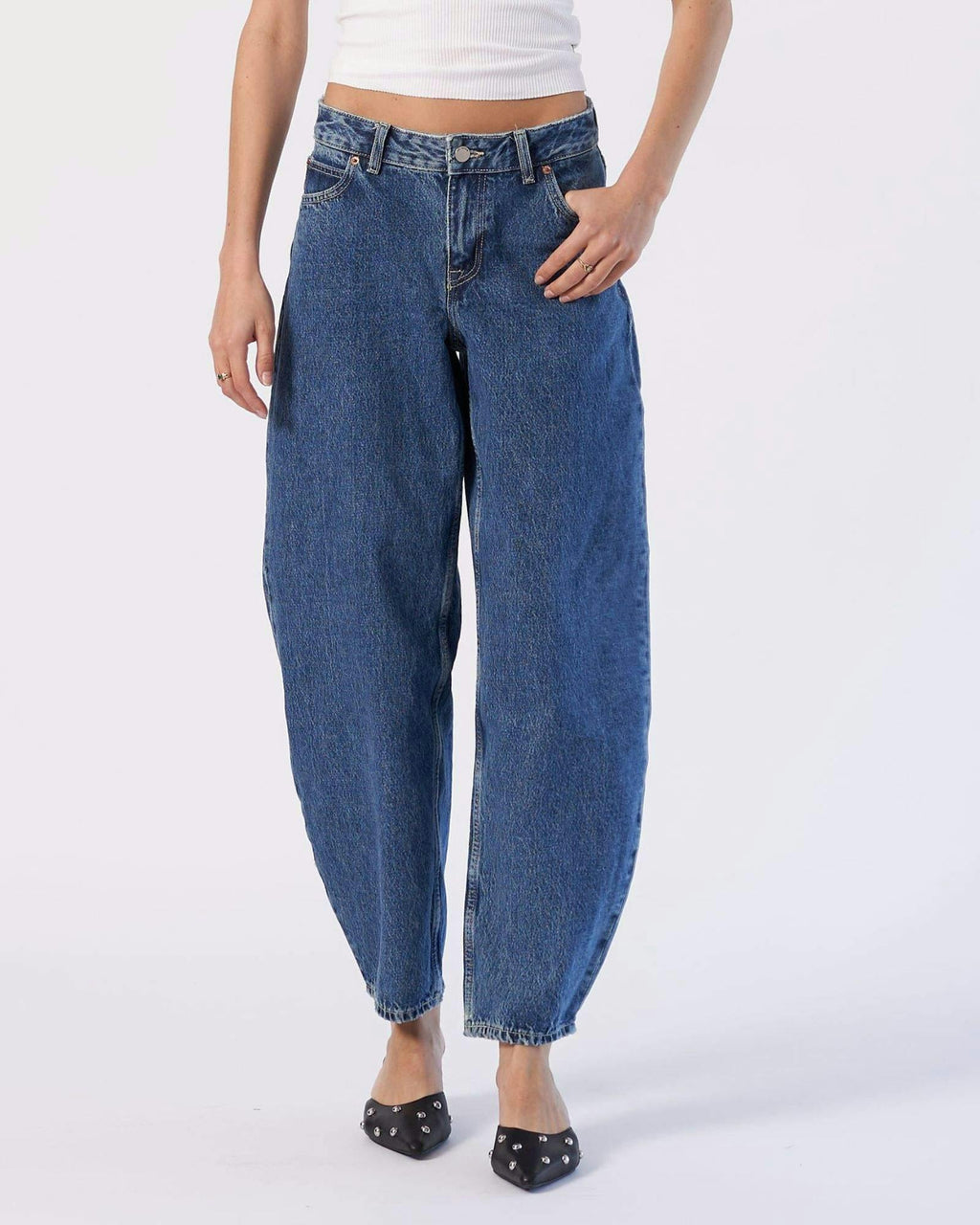 Nanci Barrel Jeans - Stream Mid Retro