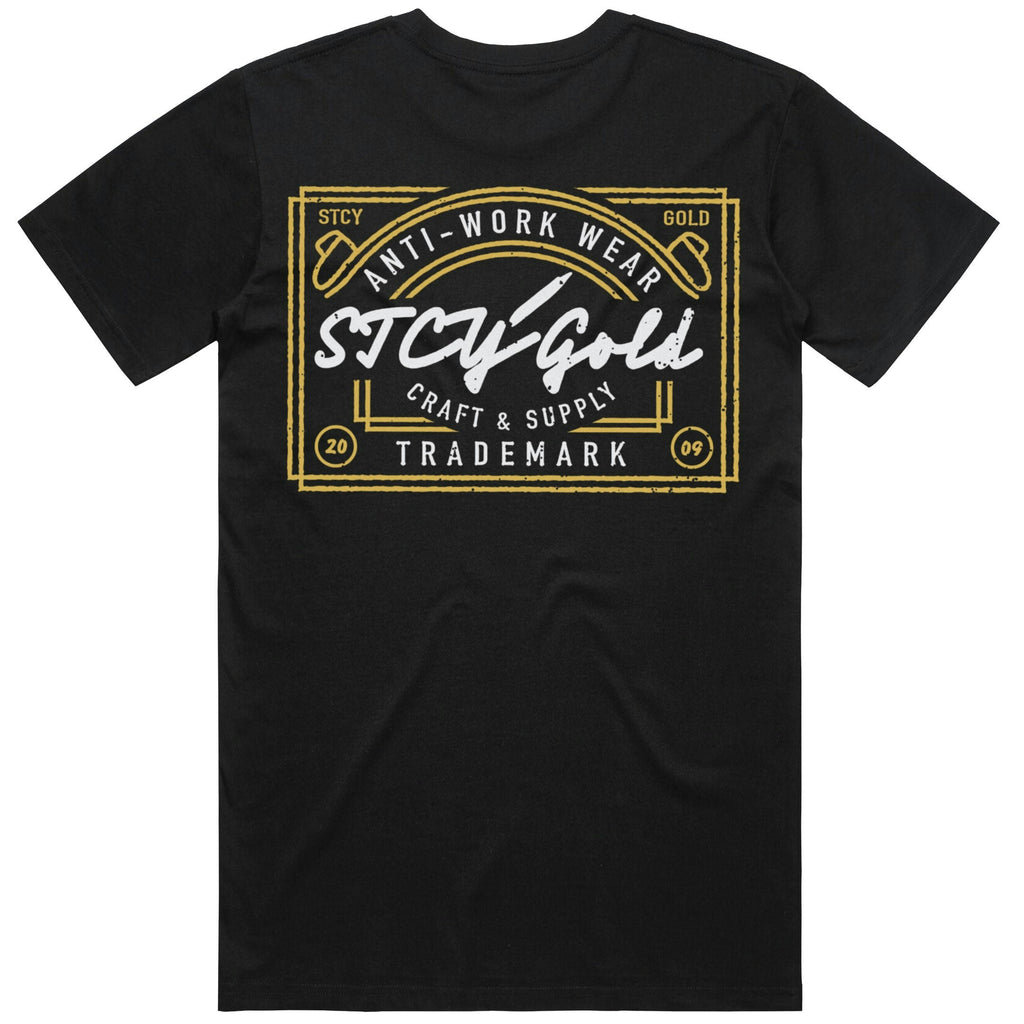 STCY GOLD TEE / BLACK