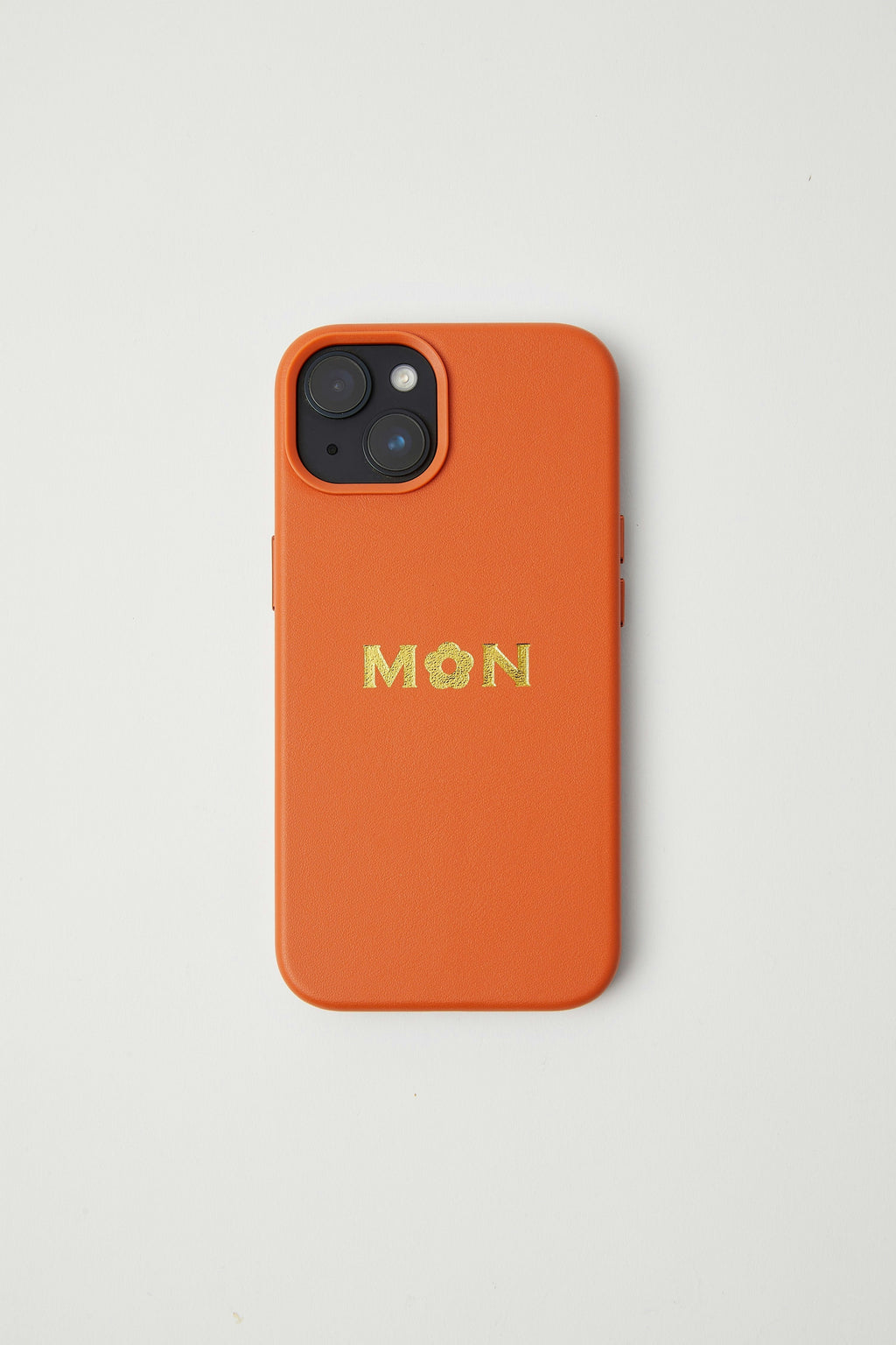 Vegan Leather iPhone 14 Case | Orange
